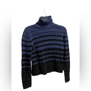 Navy blue and black turtleneck Sweater 100% cotton